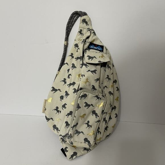 Kavu Rope Bag Wild Horses One Of A Kind Edition Retired Pattern READ Description - Picture 1 of 11
